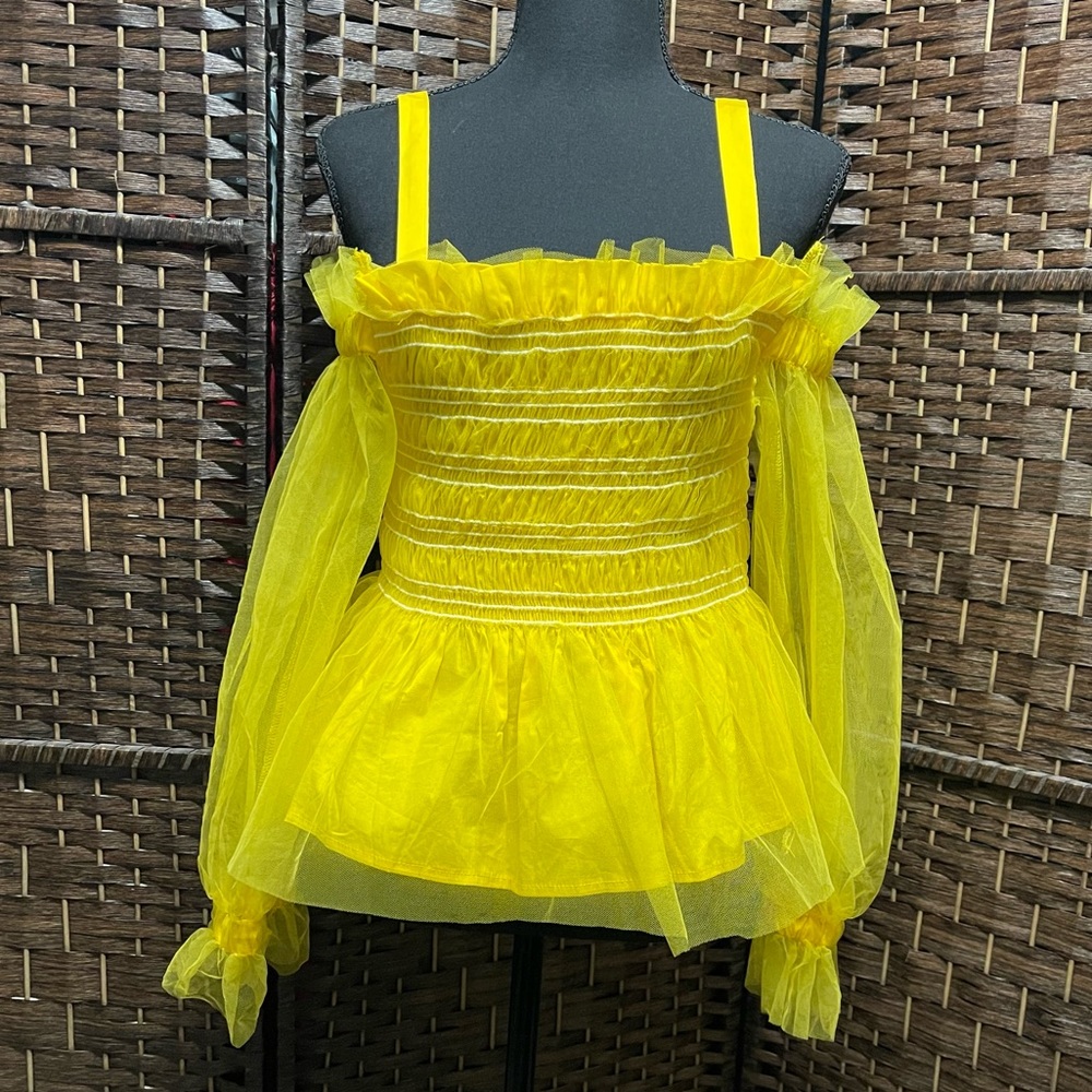 Yellow Tulle Top